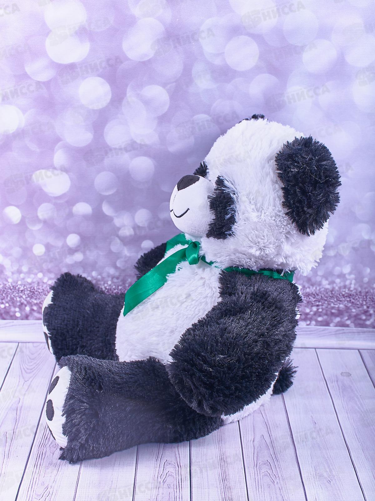 Панда Чика 38см, черно-белый с лентой, ПЧ-50  Мила